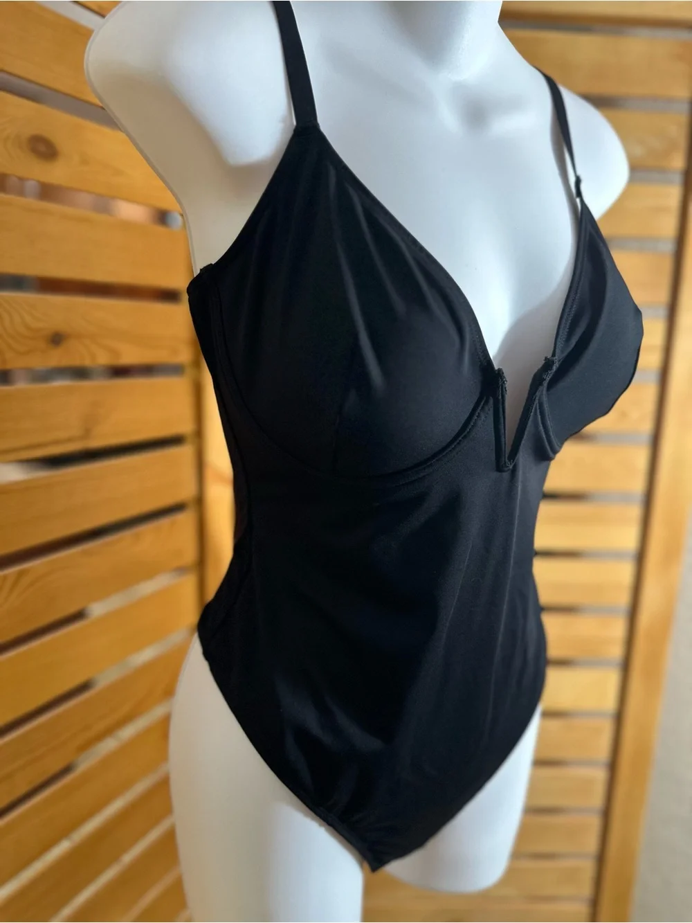 Black Sculpting V-Plunge Shapewear Bodysuit